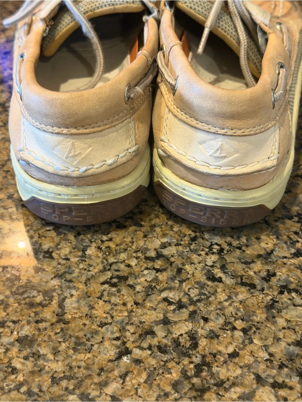 Sperry Light Tan cream  Boat Shoes size 8 leather breathable casual